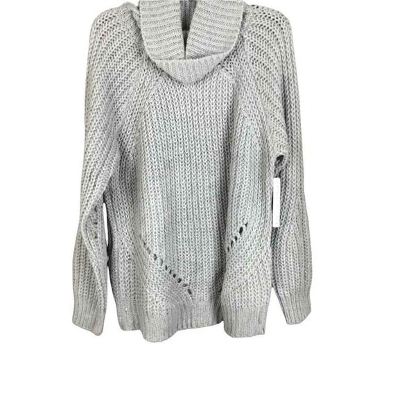 Cloth By Design Women’s M Gray Knit Pullover Turtleneck Sweater Long Sleeve NWT - Picture 7 of 16